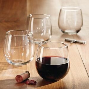 Dash of That Vina Clear Stemless Red Wine Glasses - 4ct